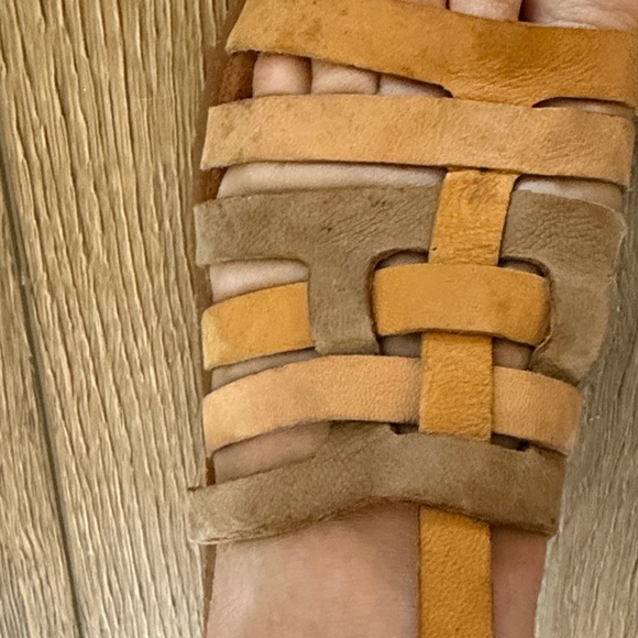 Strappy leather sandals - Picture 4 of 9